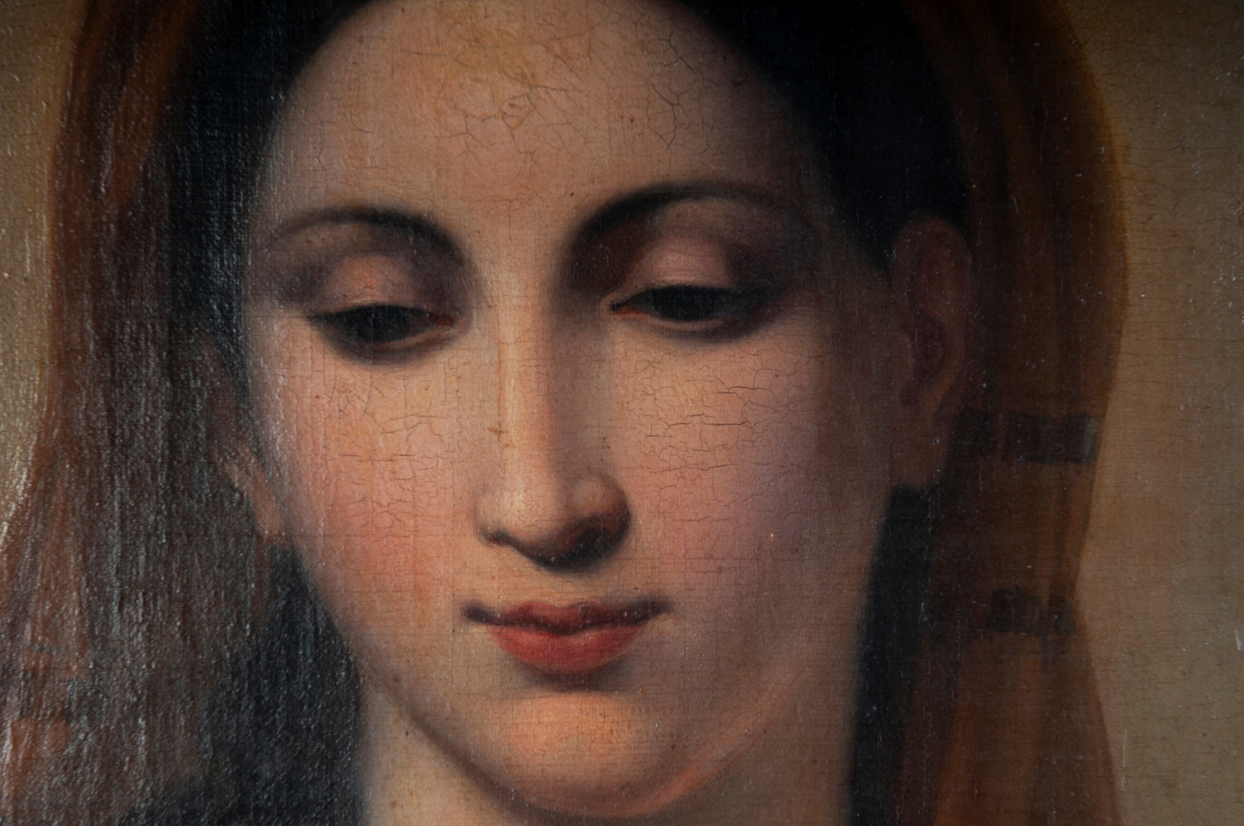 Scuola Italiana, Madonna orante, dipinto olio su tela