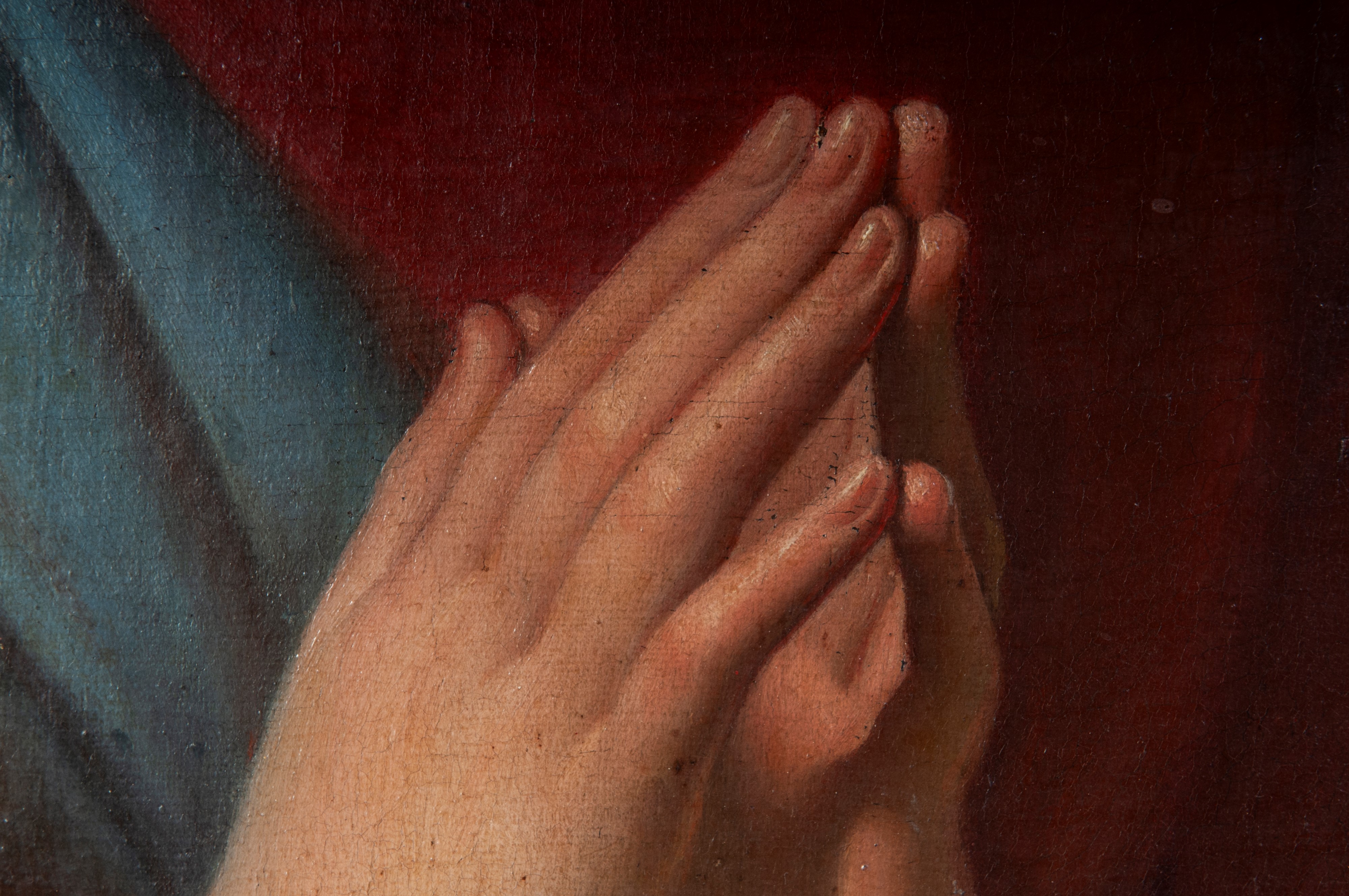 Scuola Italiana, Madonna orante, dipinto olio su tela
