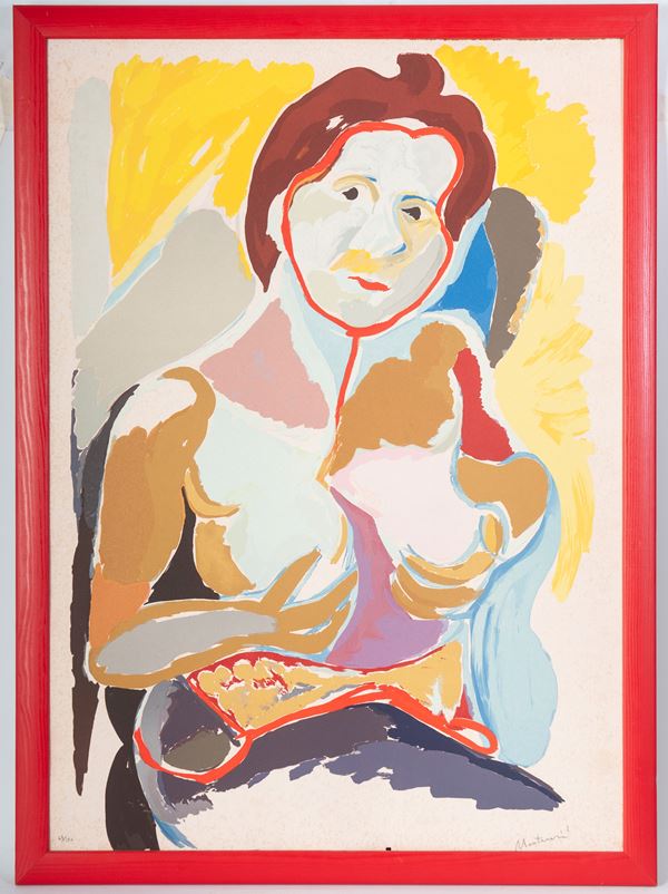 LUIGI MONTANARINI - Maternity, multiple on paper