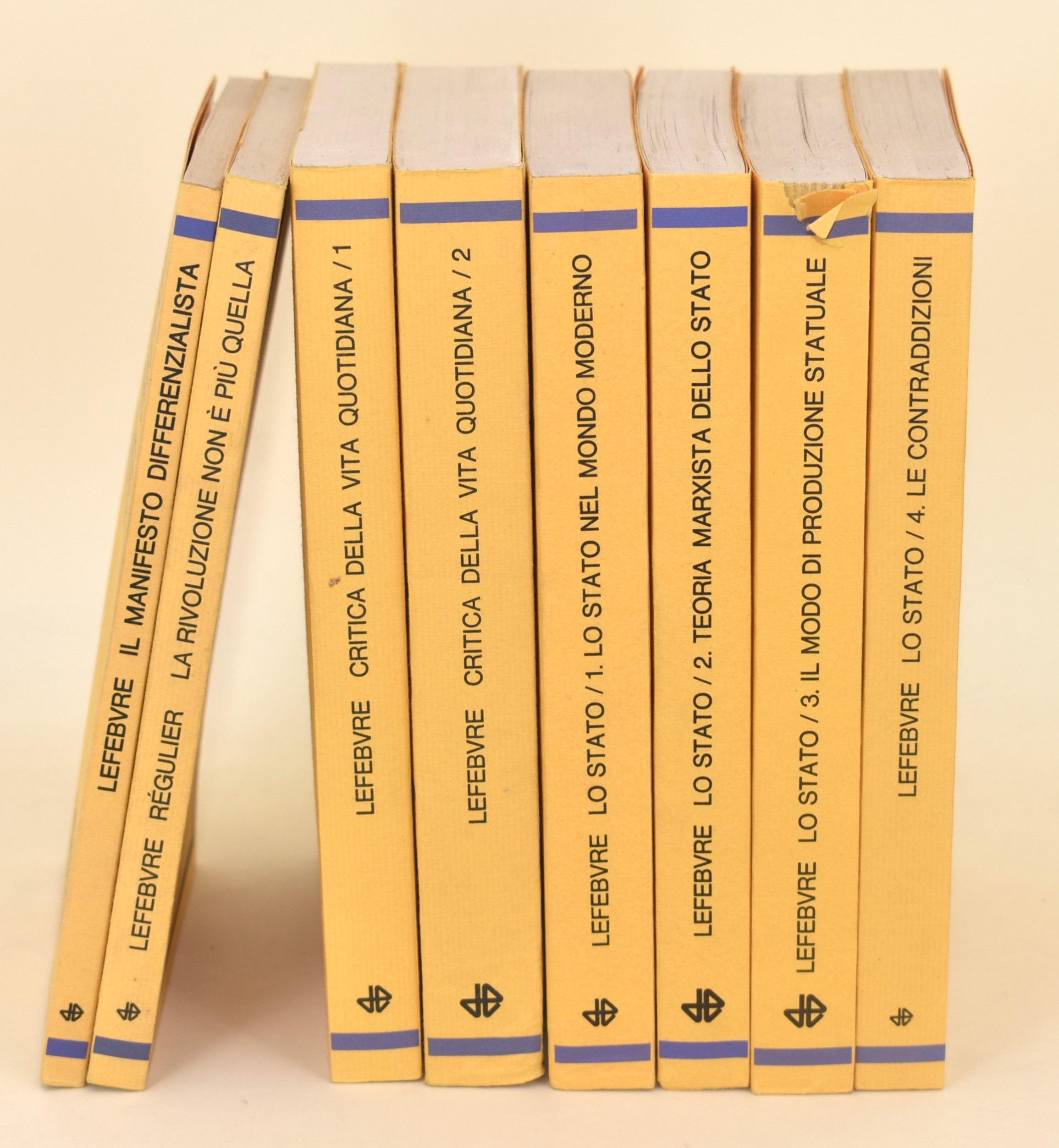 Lefebvre, Henri: lo Stato. Volumi 1-4. Dedalo Libri 1976-1978 e Altre Opere