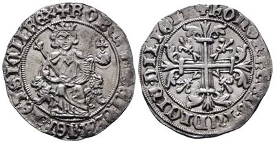 Napoli. Regno di Napoli. Roberto D'angiò (1309-1343). Gigliato. P.r.; Ag; 3,95gr. Conservazione N...