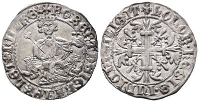Napoli. Regno di Napoli. Roberto D'angiò (1309-1343). Gigliato. P.r.; Ag; 3,97gr. Spl/fdc Conserv...