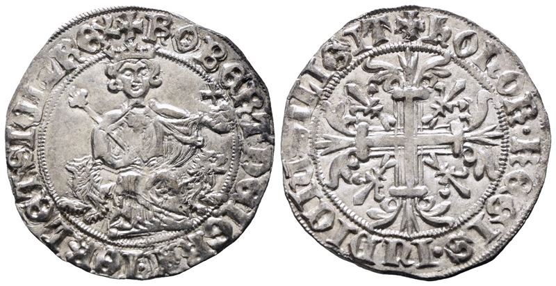 Napoli. Regno di Napoli. Roberto D'angiò (1309-1343). Gigliato. P.r.; Ag; 3,97gr. Spl/fdc Conserv...