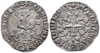 Napoli. Regno di Napoli. Roberto D'angiò (1309-1343). Gigliato. P.r.; Ag; 3,95gr. Conservazione N...