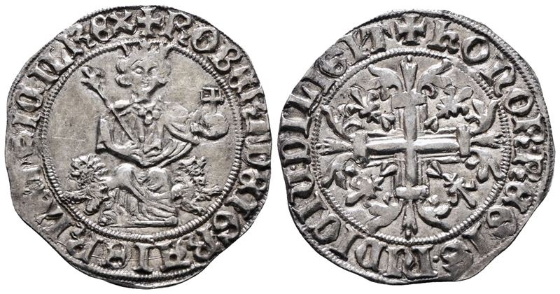 Napoli. Regno di Napoli. Roberto D'angiò (1309-1343). Gigliato. P.r.; Ag; 3,95gr. Conservazione N...