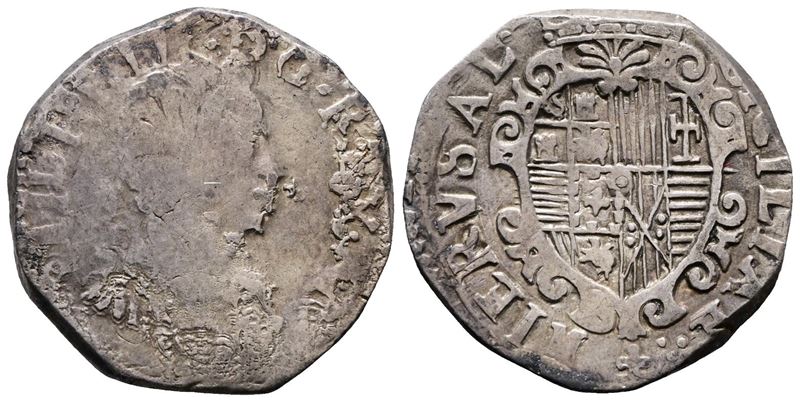 Napoli. Regno di Napoli. Filippo III di Spagna (1598-1621). Tarì s.D. Iaf/g. P.r.11; Ag; 5,93gr. ...