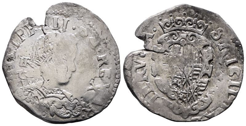 Napoli. Regno di Napoli. Filippo III di Spagna (1598-1621). Tarì s.D. Iaf/g. P.r.11; Ag; 5,85gr. ...