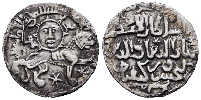 Mondo Islamico. Dinastia dei Selgiuchidi. Ghiyath Al-din Kay Khusraw II. Dirham con Sole e Leone....
