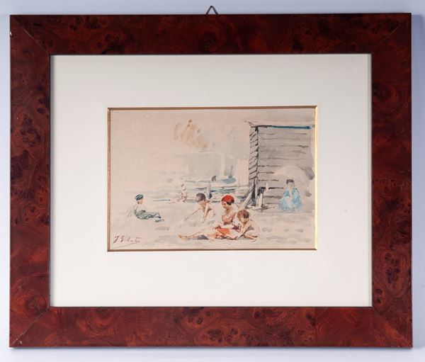 FRANCESCO GALANTE - Spiaggia con bagnanti