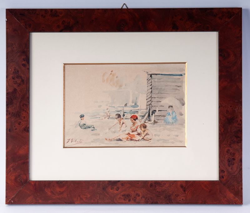 Spiaggia con bagnanti