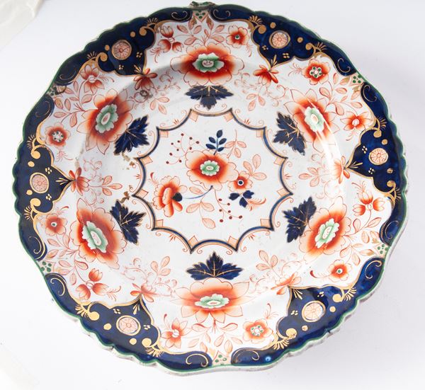 Scalda vivande in porcellana policroma