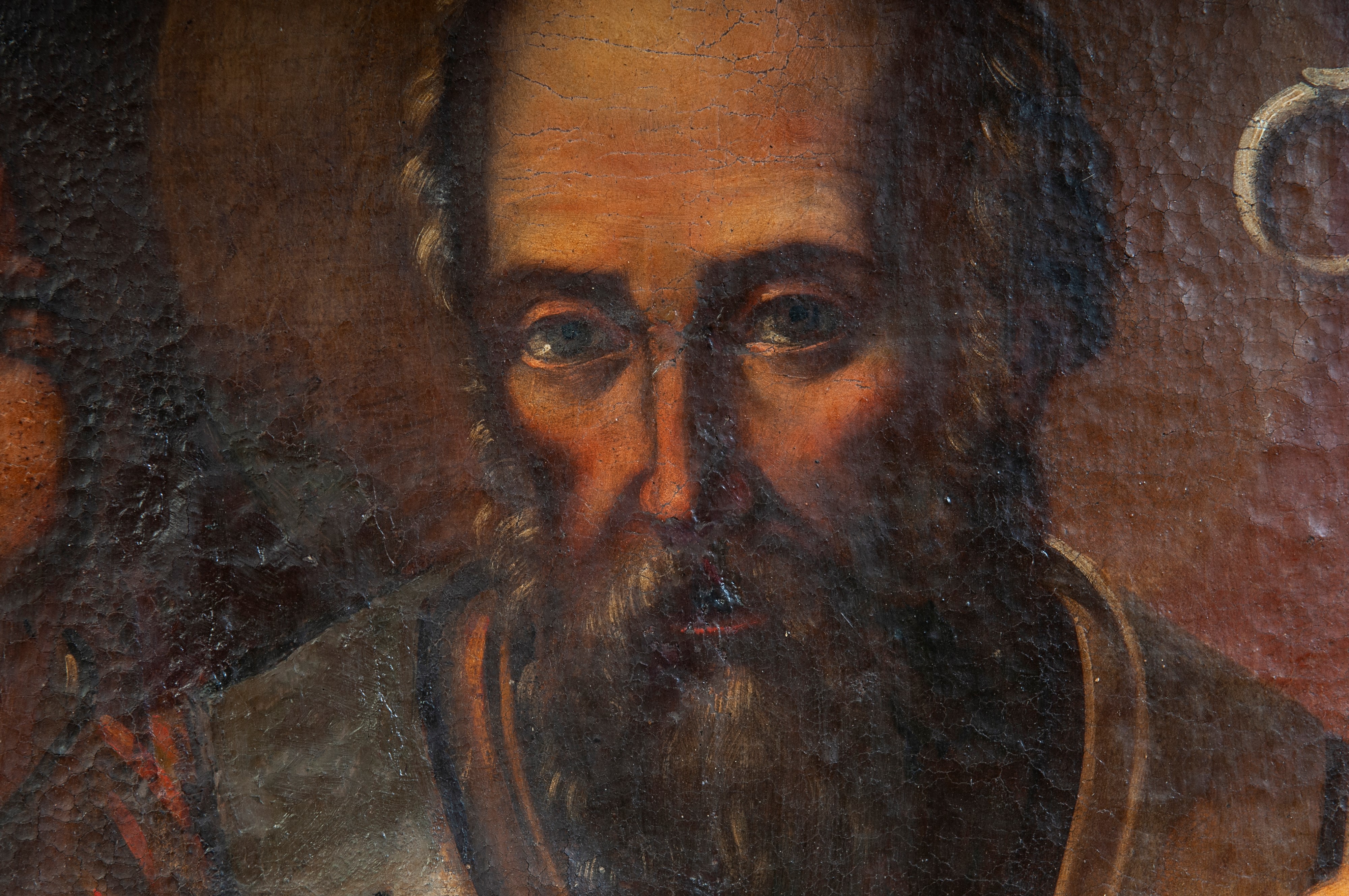 Artista italiano, San Nicola di Bari, dipinto ad olio su tela, 70 x 60 cm, fine XIX secolo