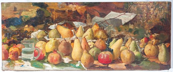 Natura morta con frutta e cesto