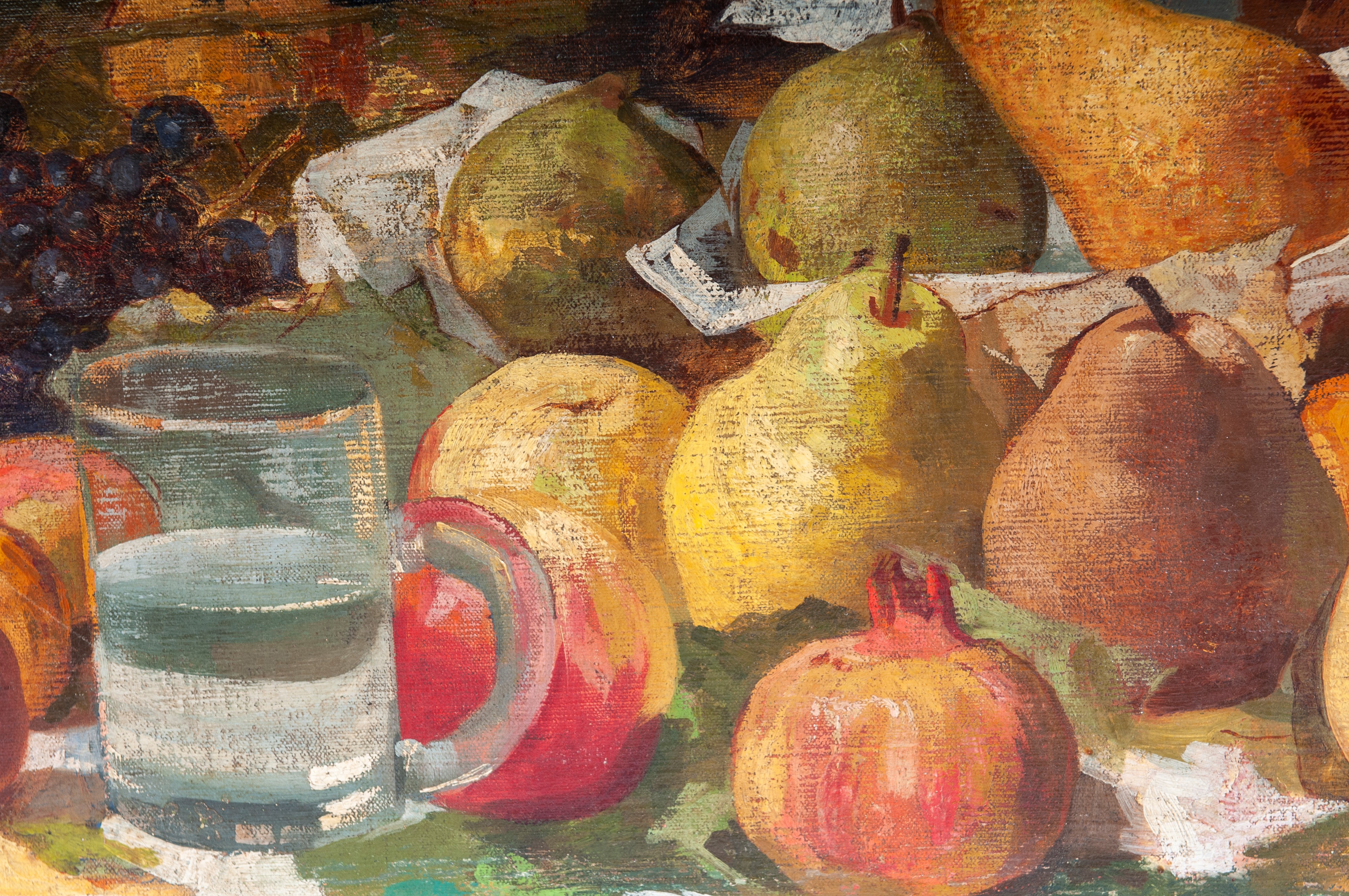 Natura morta con frutta e cesto