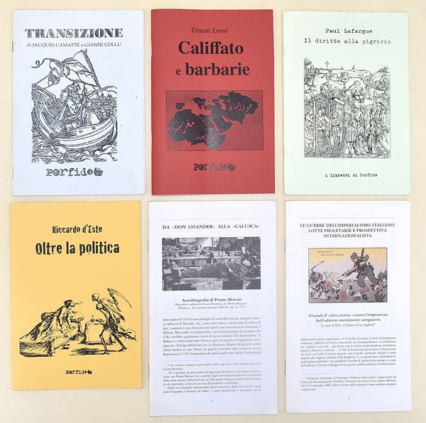 Filosofia politica. Porfido Edizioni 4 opuscoli in brossura editoriale. Insieme con 2 estratti