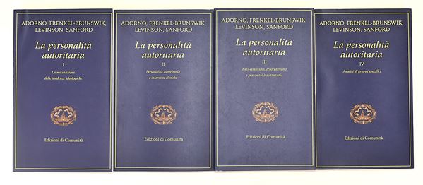 Personalità Autoritaria. 4 volumi in brossura editoriale