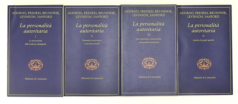 Personalità Autoritaria. 4 Volumi in Brossura Editoriale