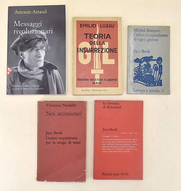 Jaca Book. Anarchia, insurrezione, Kronstadt, Antonin Artaud - 5 volumi in brossura editoriale