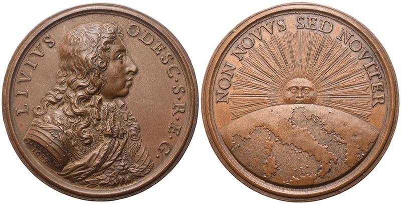 Personaggi. Livio Odescalchi (1652-1713), Duca di Ceri e Nipote di Innocenzo XI. Medaglia 1689. O...