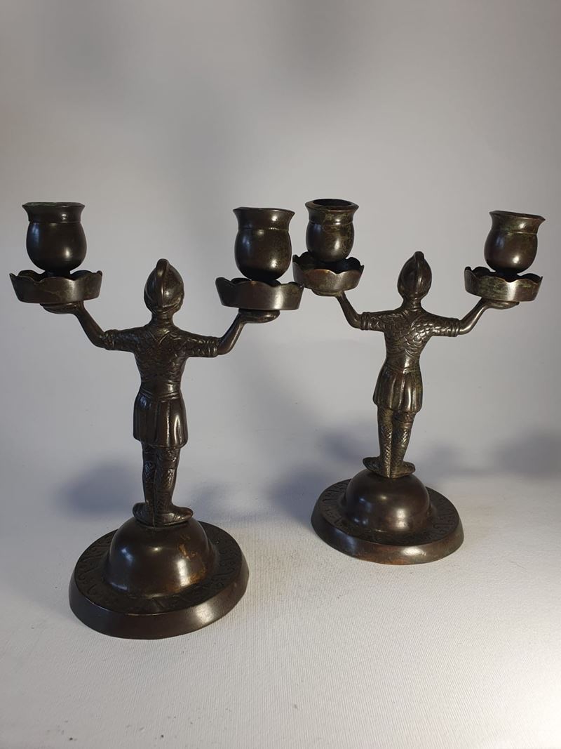 Candelieri armigeri stile medievale