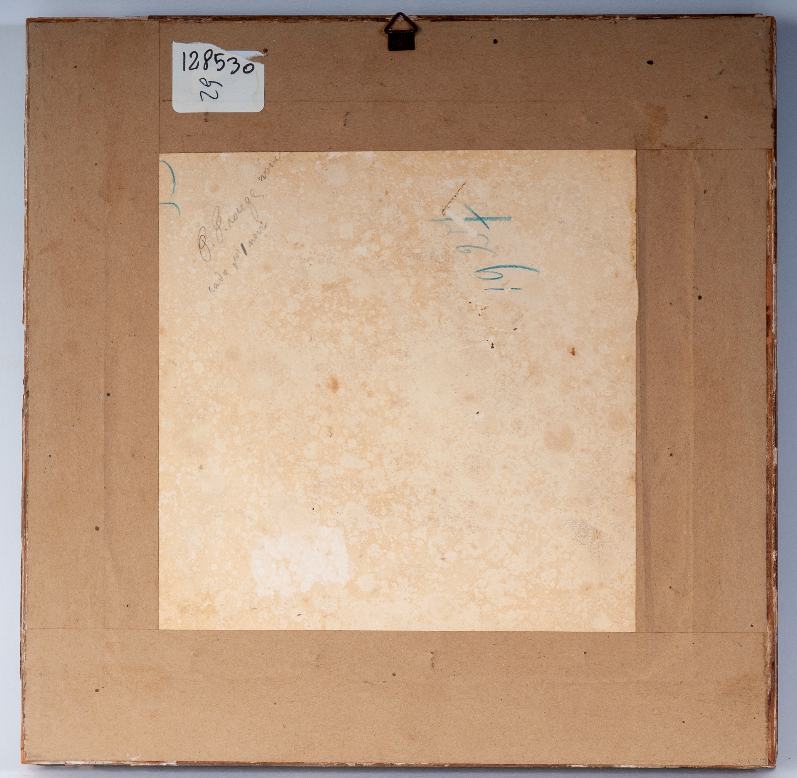 Autore sconosciuto, L'acquaiola, disegno ad acquerello su carta, diametro 15 cm