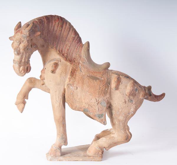 Cavallo in terracotta policroma
