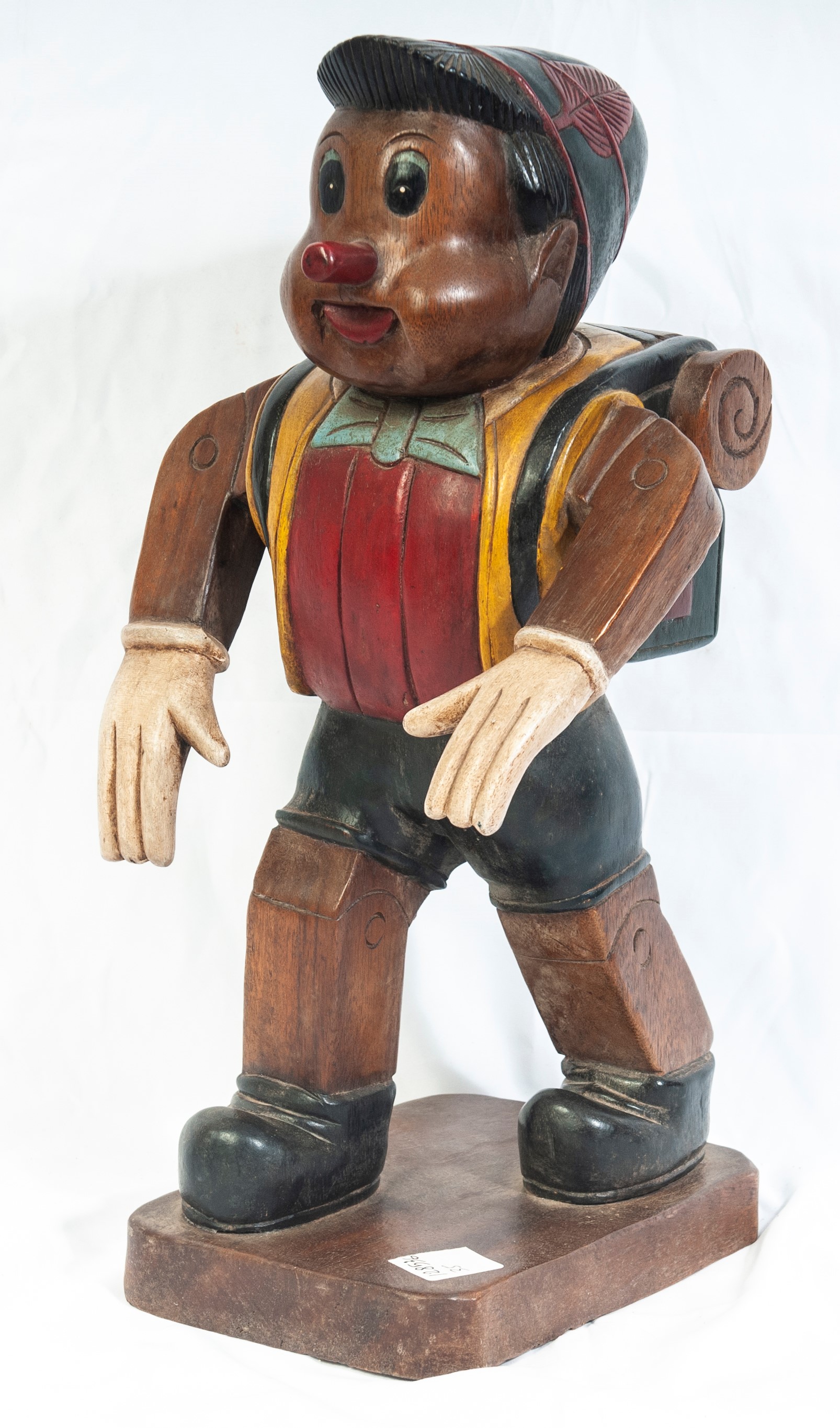 Scultore anonimo, 'Pinocchio' scultura in legno policromo