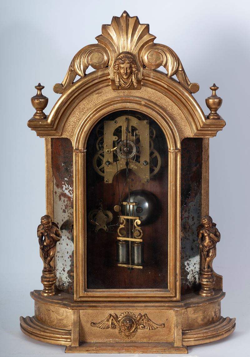 Ansonia Clock & Co., Orologio scheletrico da appoggio con ripetizione delle ore e delle mezz'ore ...