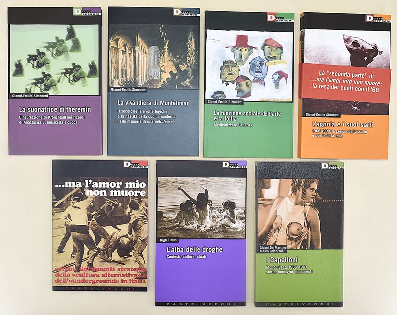 Editrice Deriveapprodi. Opere di Gianni-emilio Simonetti. Mondo Beat, Droghe, Musica e Undergroun...