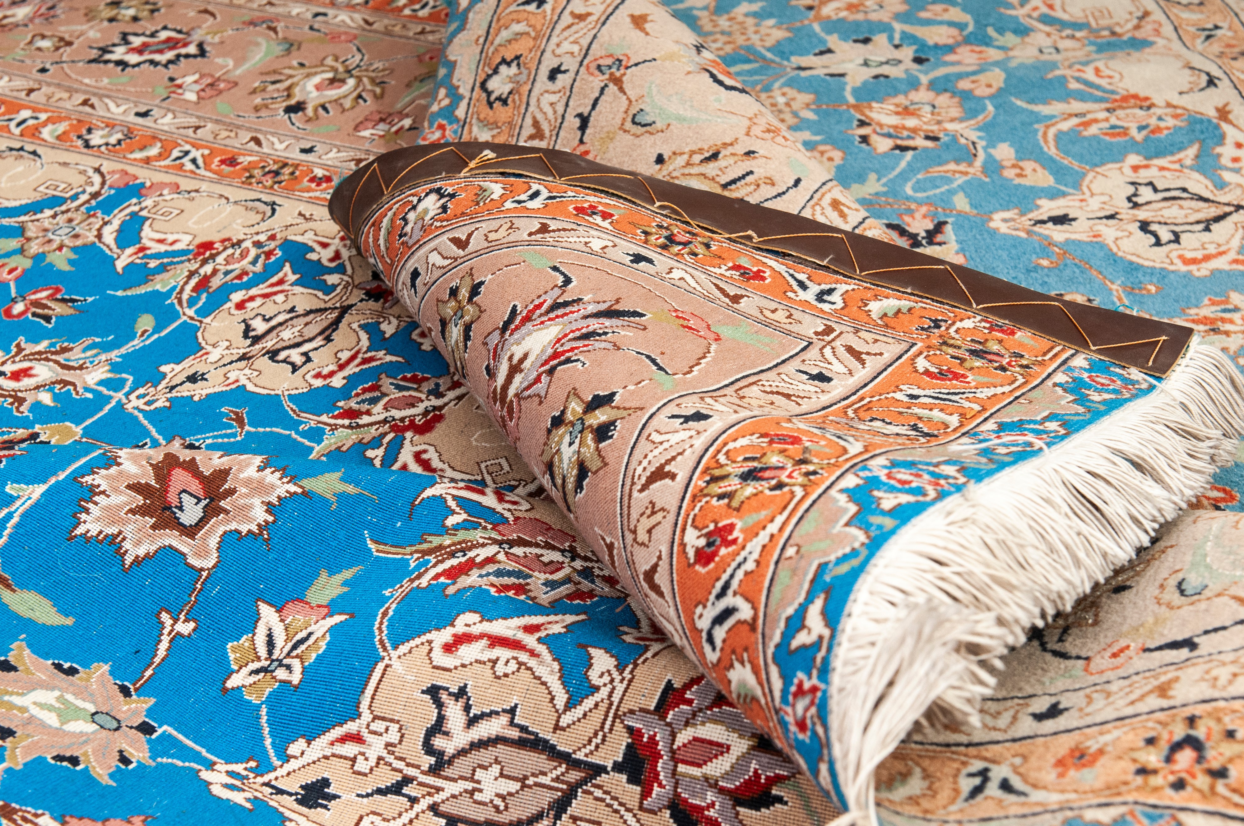 Tappeto persiano seta su cotone