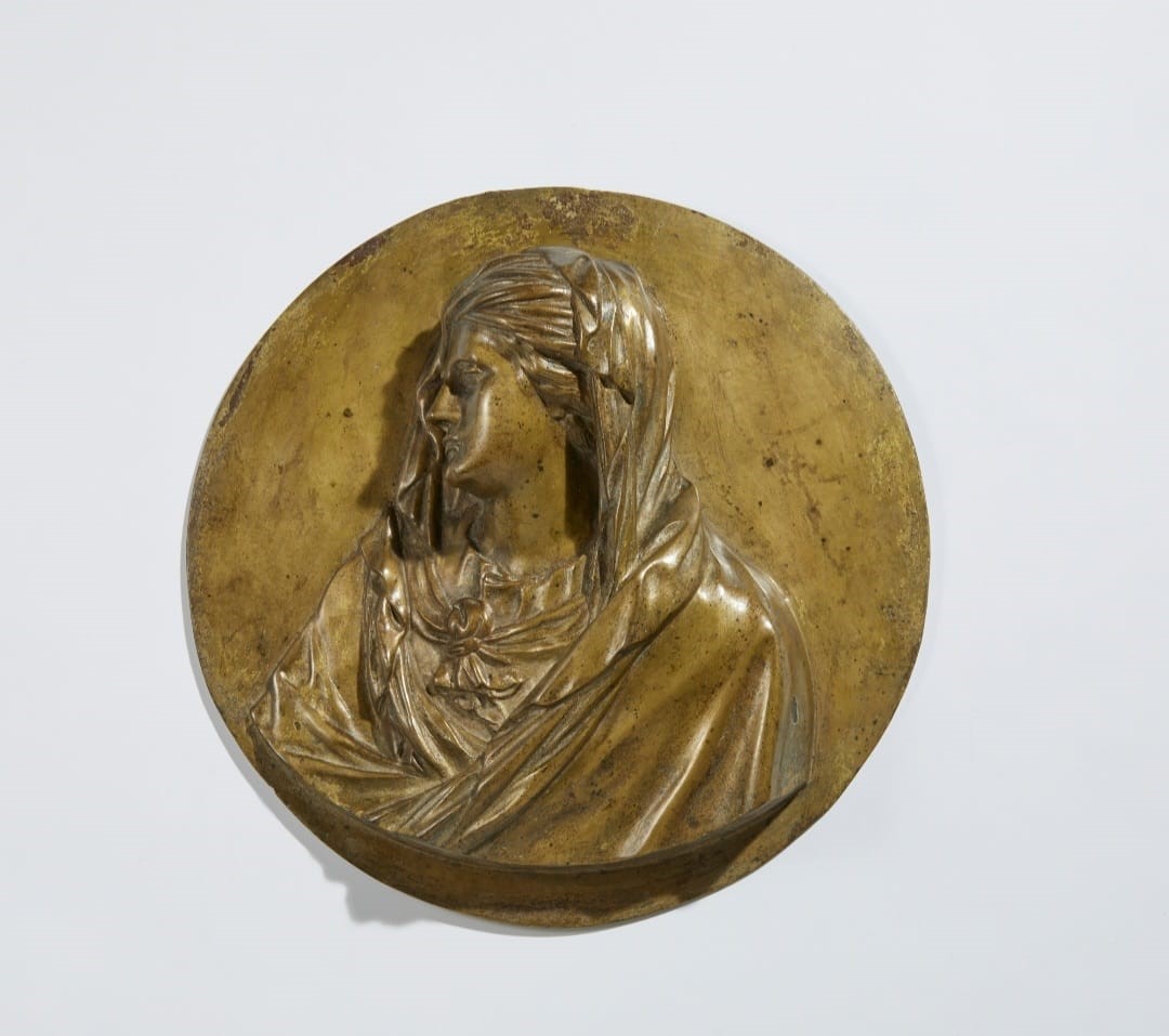 Coppia di altorilievi raffiguranti la Madonna e Cristo