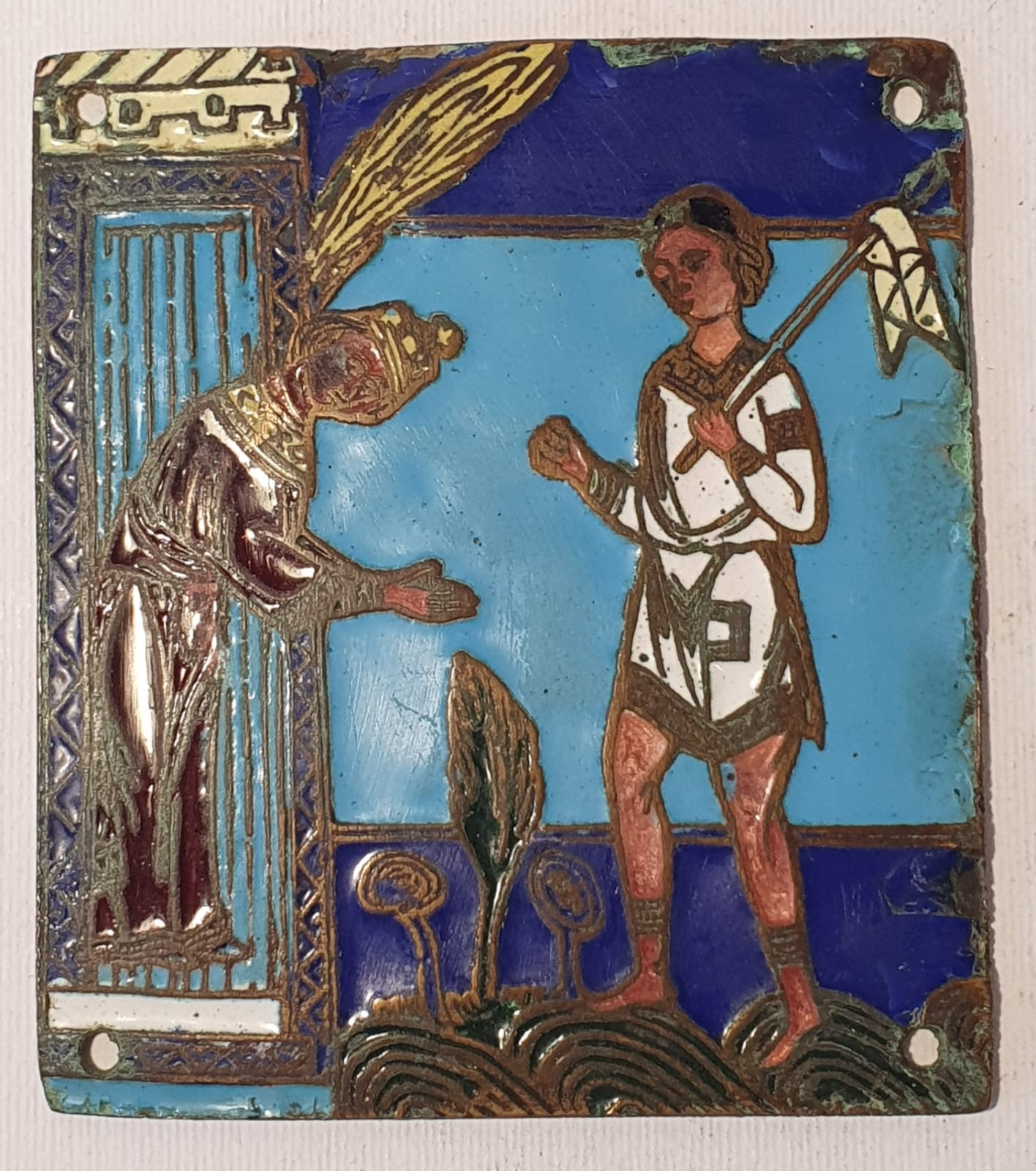 Due placche in smalto