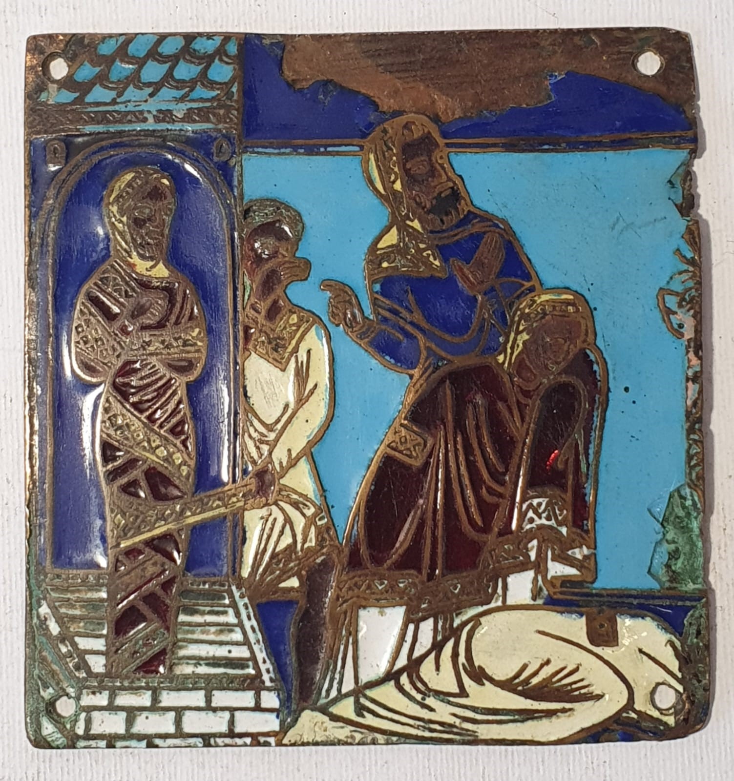 Due placche in smalto