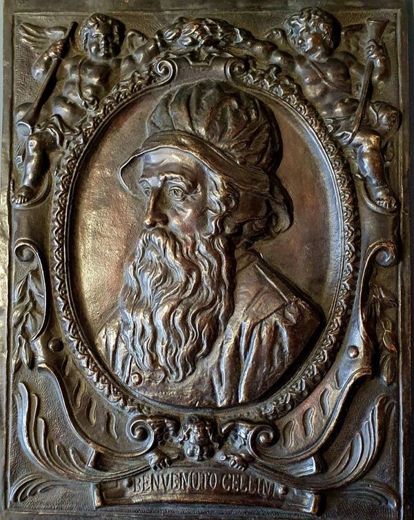 Placque with Benvenuto Cellini portrait