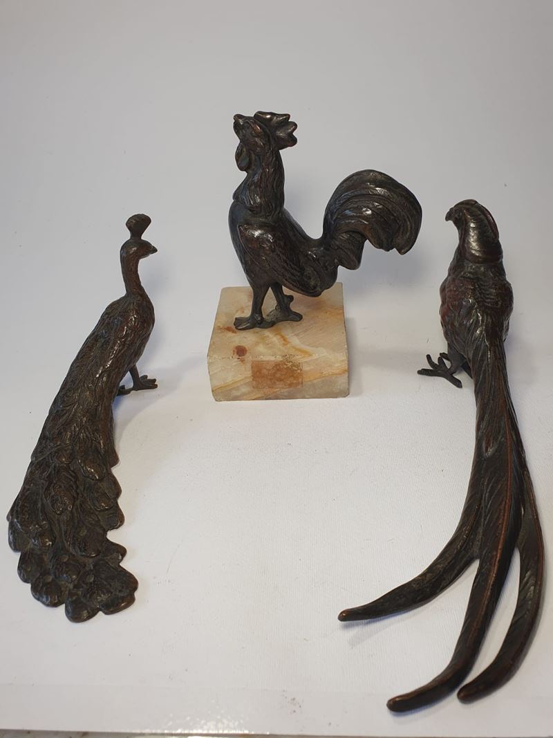 Tre uccelli (da modelli del Giambologna)