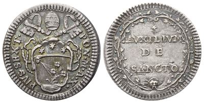 Stato Pontificio, Pio VI (1775-1799) – Grosso Anno X, argento