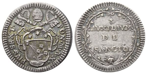 STATO PONTIFICIO. Roma. Pio VI (1775-1799). Grosso Anno X; Ag (1,33 g; 18,7 mm)