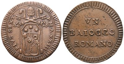 Pio VI, Baiocco romano 1797 (Stato Pontificio)