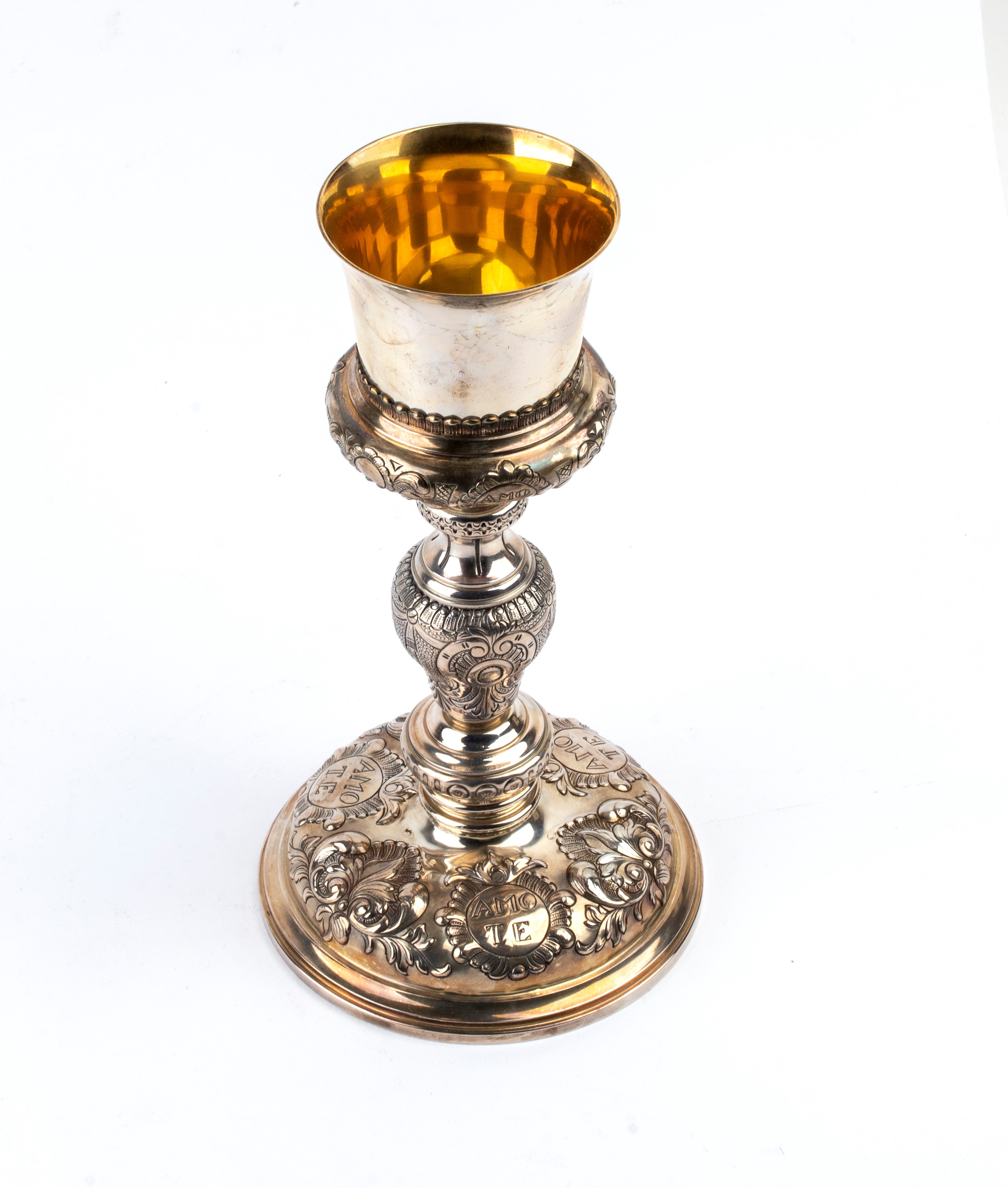 Calice italiano in argento, argenteria sbalzata e cesellata (XVII–XVIII secolo)