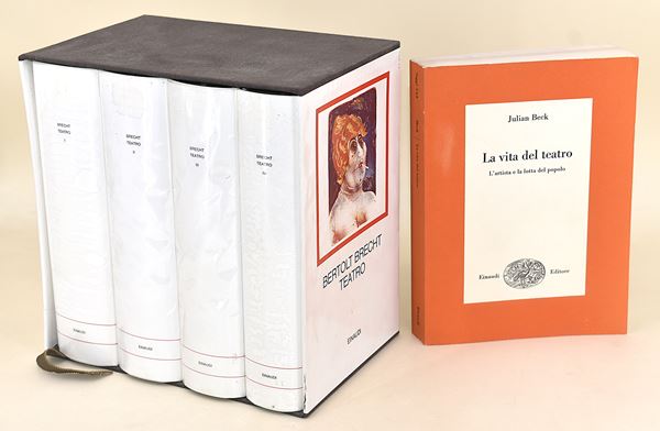 Bertolt Brecht, Teatro. Giulio Einaudi Editore 1974. Set di 4 volumi con il cofanetto rigido editoriale