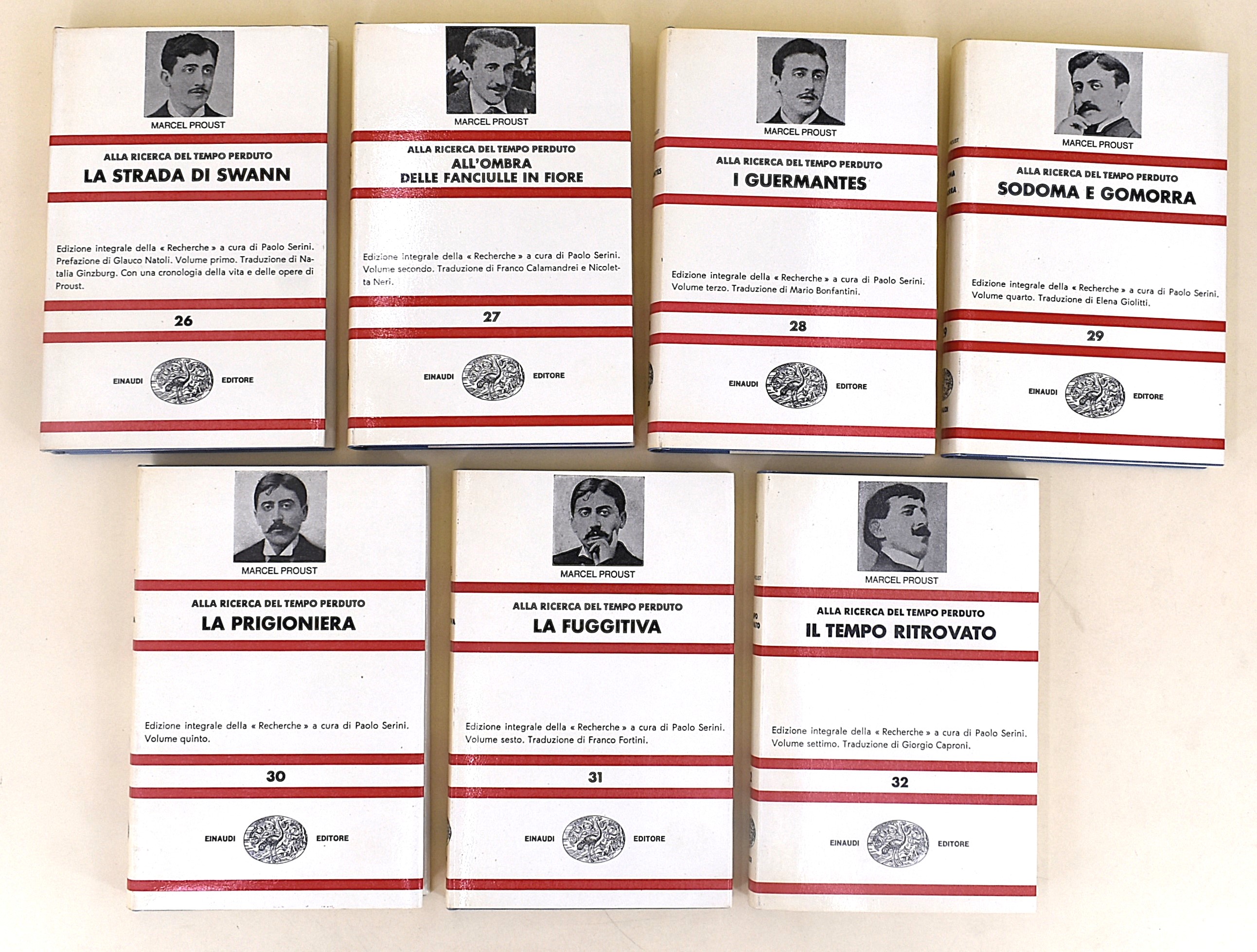 Marcel Proust, alla Ricerca del Tempo Perduto. Set di 7 Volumi con Cofanetto Rigido Editoriale. E...