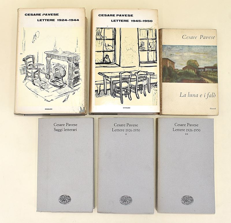 Opere di Cesare Pavese - 6 Volumi con in Brossura Editoriale e Copertina Rigida