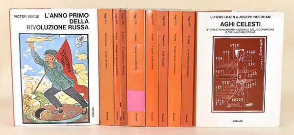 Einaudi Editore saggi. Chiaramonte, Rivoluzione russa, agopuntura, Trotskij, politica - 10 volumi in brossura editoriale e copertina rigida