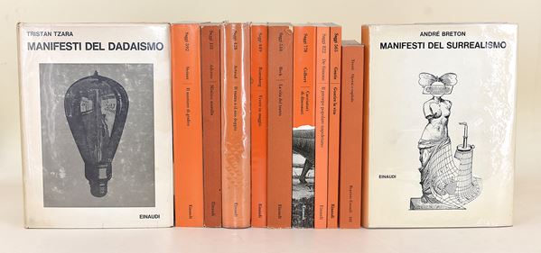 Einaudi Editore saggi. Dadaismo, Antonin Artaud, grafica, teatro, dinosauri, surrealismo - 11 volumi in brossura editoriale e copertina rigida