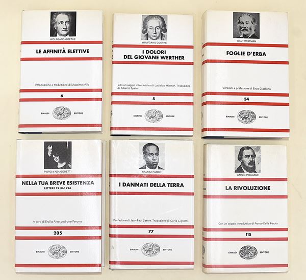 Nuova Universale Einaudi. Goethe, Pisacane, Gobetti, Fanon - 6 volumi con copertina rigida e sovraccoperta