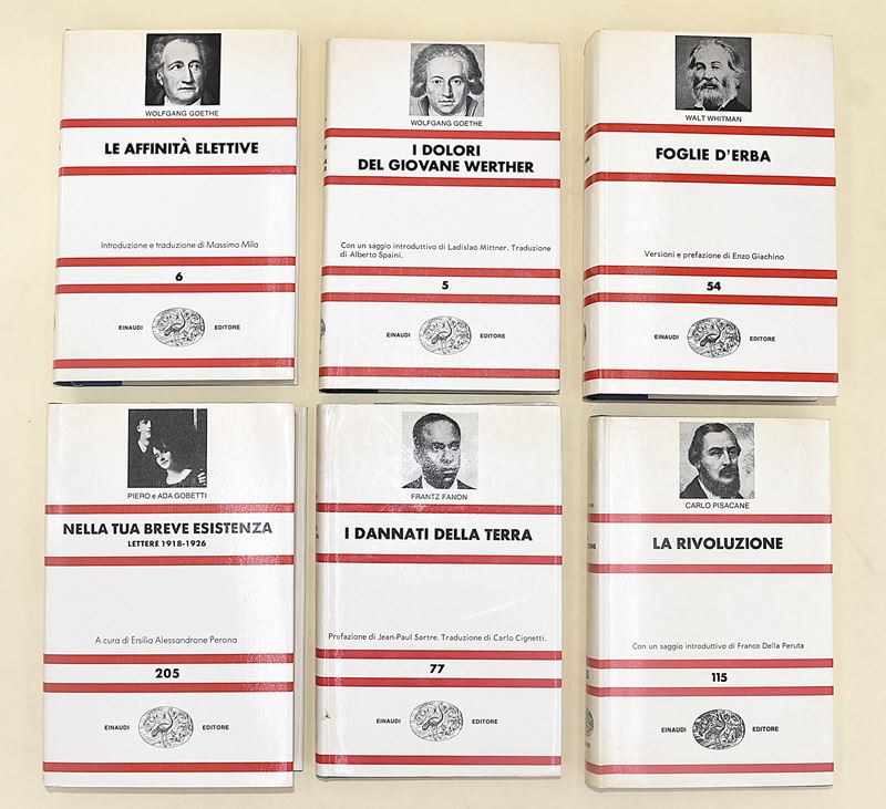 Nuova Universale Einaudi. Goethe, Pisacane, Gobetti, Fanon - 6 Volumi con Copertina Rigida e Sovr...