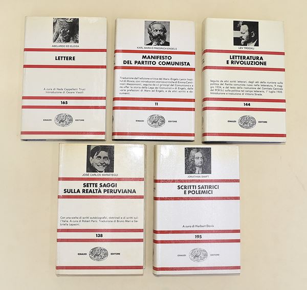 Nuova Universale Einaudi. Mariategui, Trockij, Marx, Engels, J. Swift, Abelardo ed Eloisa - 5 volumi