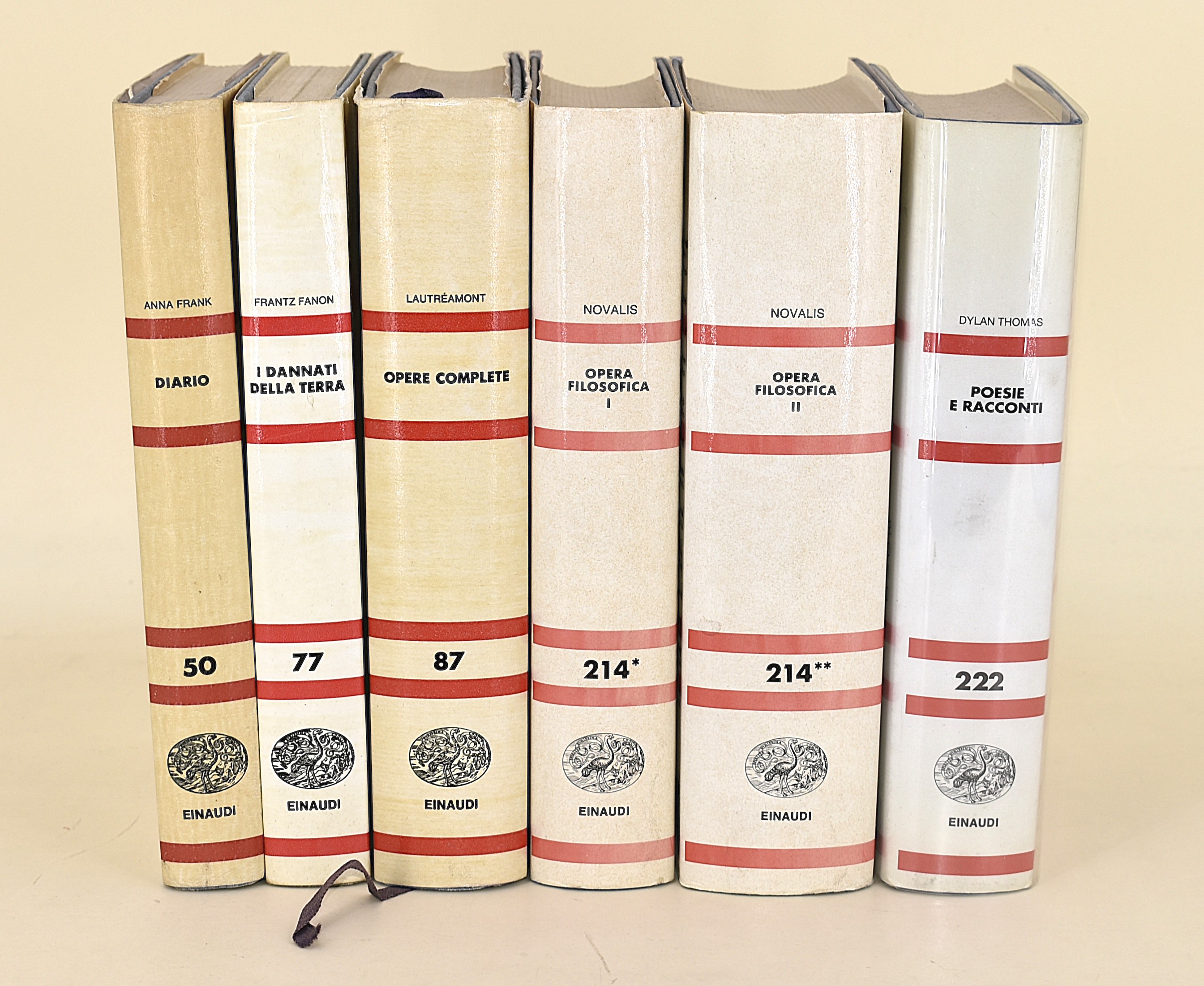 Nuova Universale Einaudi. Novalis, Anna Frank, Lautreamont, Dylan THomas, Fanon - 6 volumi con co...