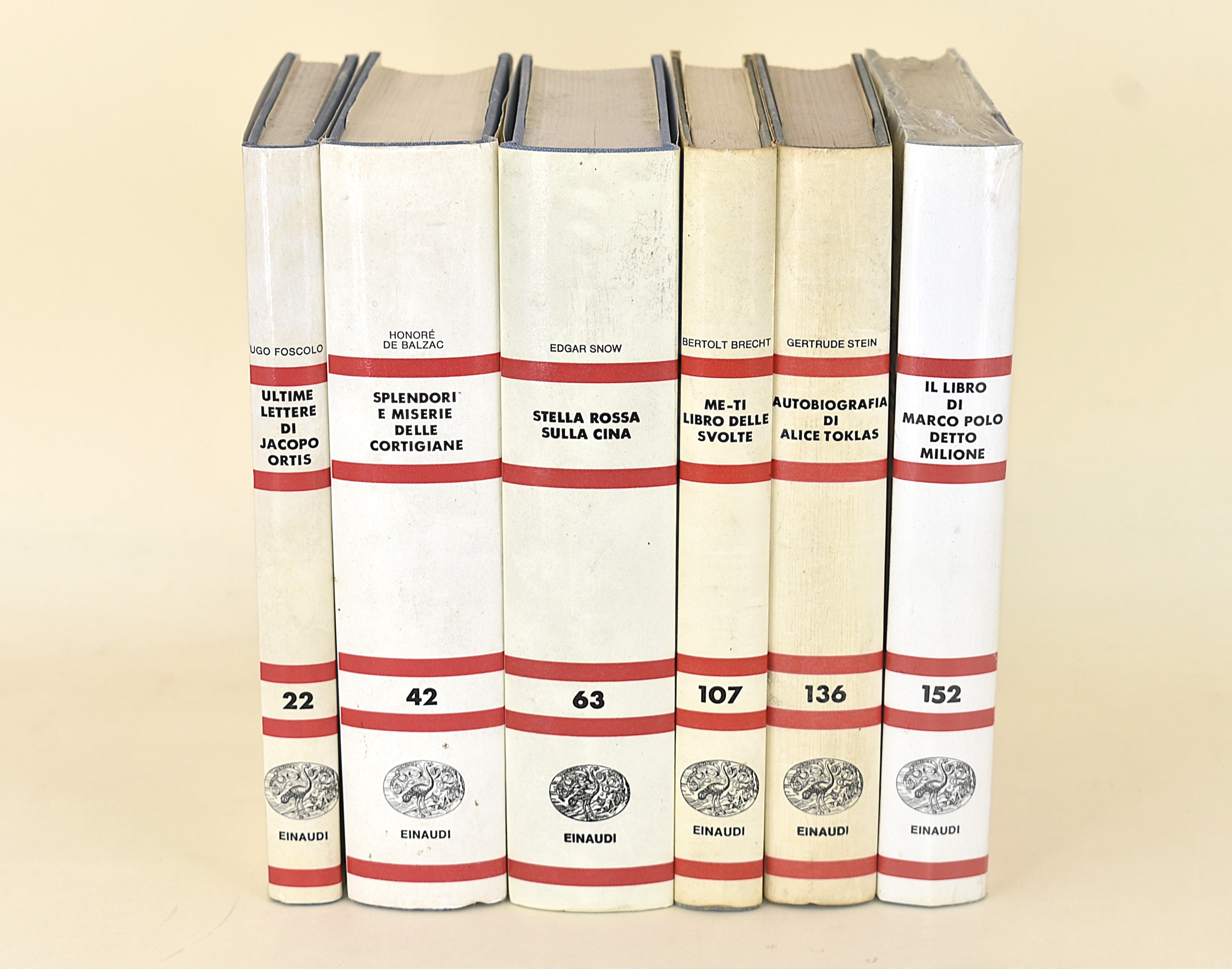Nuova Universale Einaudi. Marco Polo, G. Stein, Edgar Snow, Ugo Foscolo, Balzac, B. Brecht