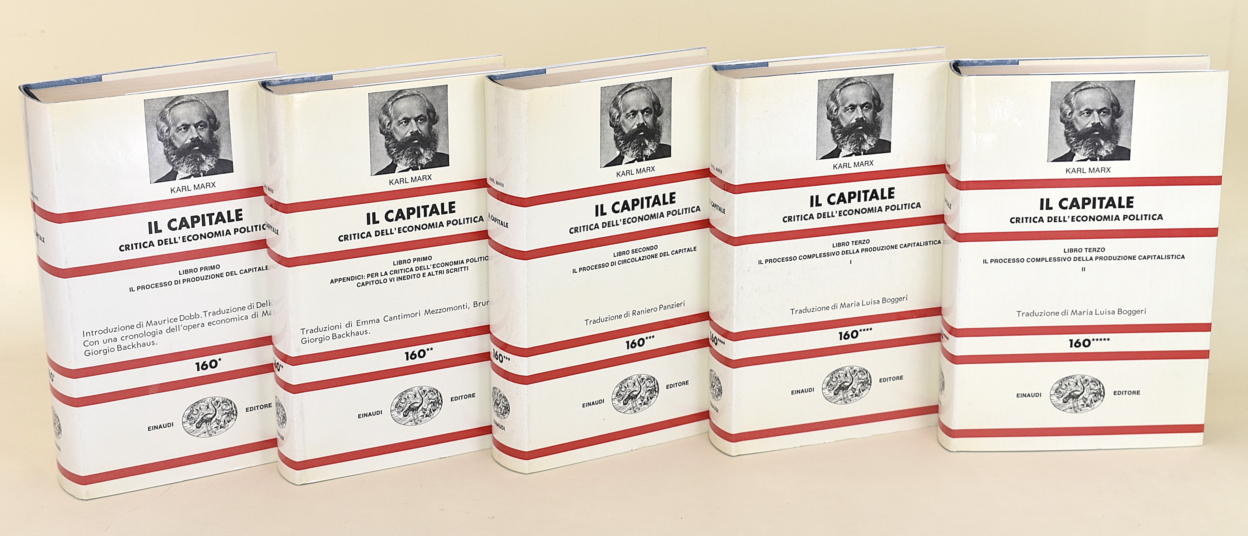 Karl Marx, Il Capitale. 5 volumi, Giulio Einaudi Editore NUE 1978
